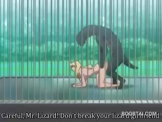 Povekas anime rakastajatar kusipää naulattu kova mukaan monsterin at the zoo